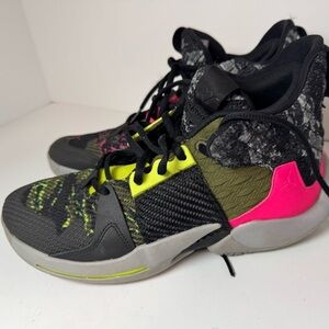 Nike Jordan Why Not Kids Athletic Shoes - Black, Pink, Green